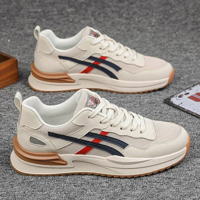 Schwarz Front: Herren Sportsneaker Schwarz  Bequem & atmungsaktiv Vorderansicht