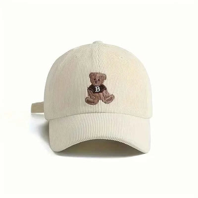 Beige Vorderansicht: Unisex Cord Baseball Cap Beige 
